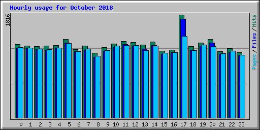Hourly usage for October 2018