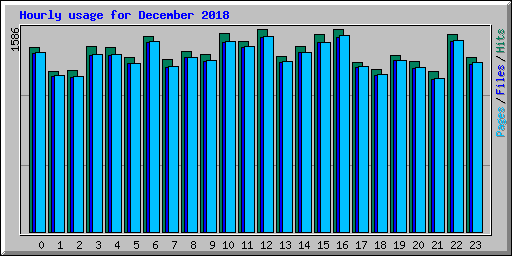 Hourly usage for December 2018