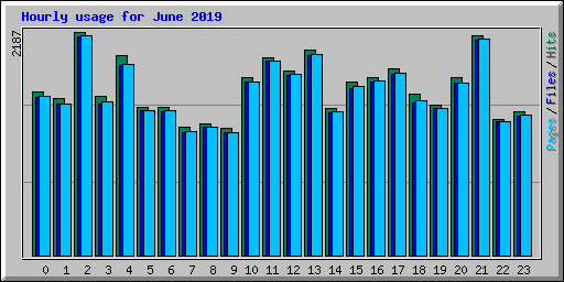 Hourly usage for June 2019